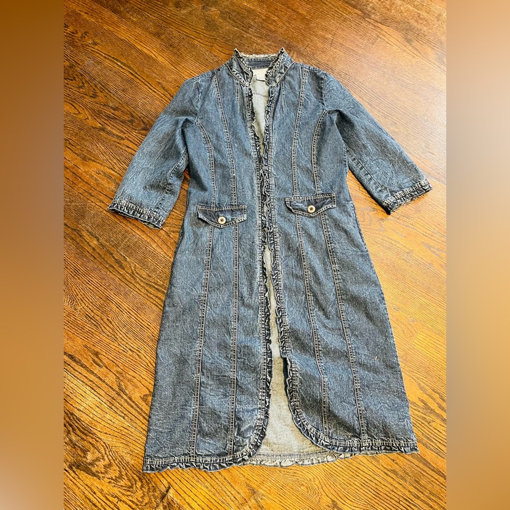 Blue bayouWomen's casual Blue Jean Jacket size S 100% cotton - Picture 3 of 16